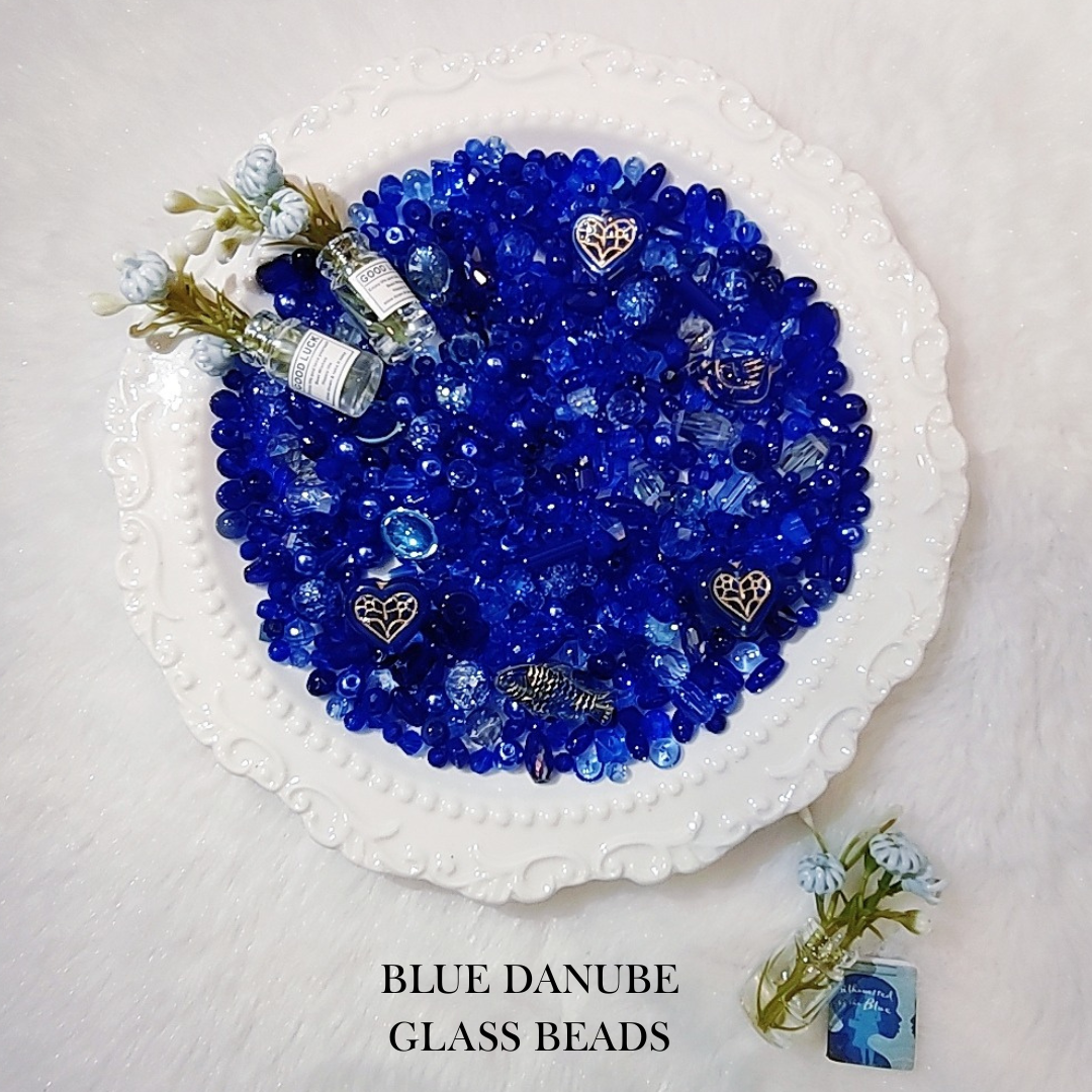 【YUMI OZ CUP】Blue Danube Glass Beads-A5