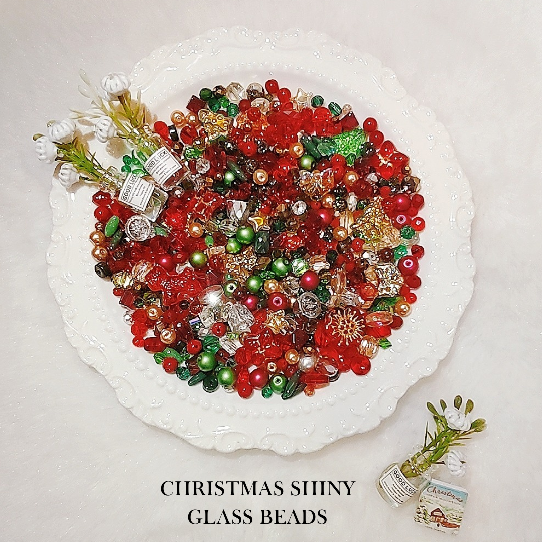 【YUMI OZ CUP】Christmas Shiny Glass Beads-A7