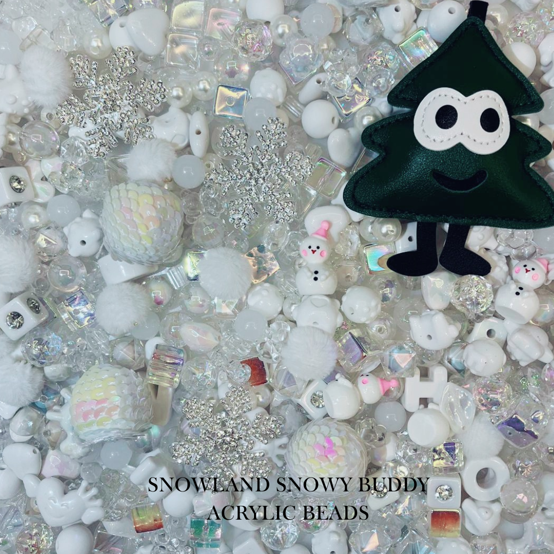 【YUMI OZ CUP 】Snowland Snowy Buddy Acrylic Beads-B14