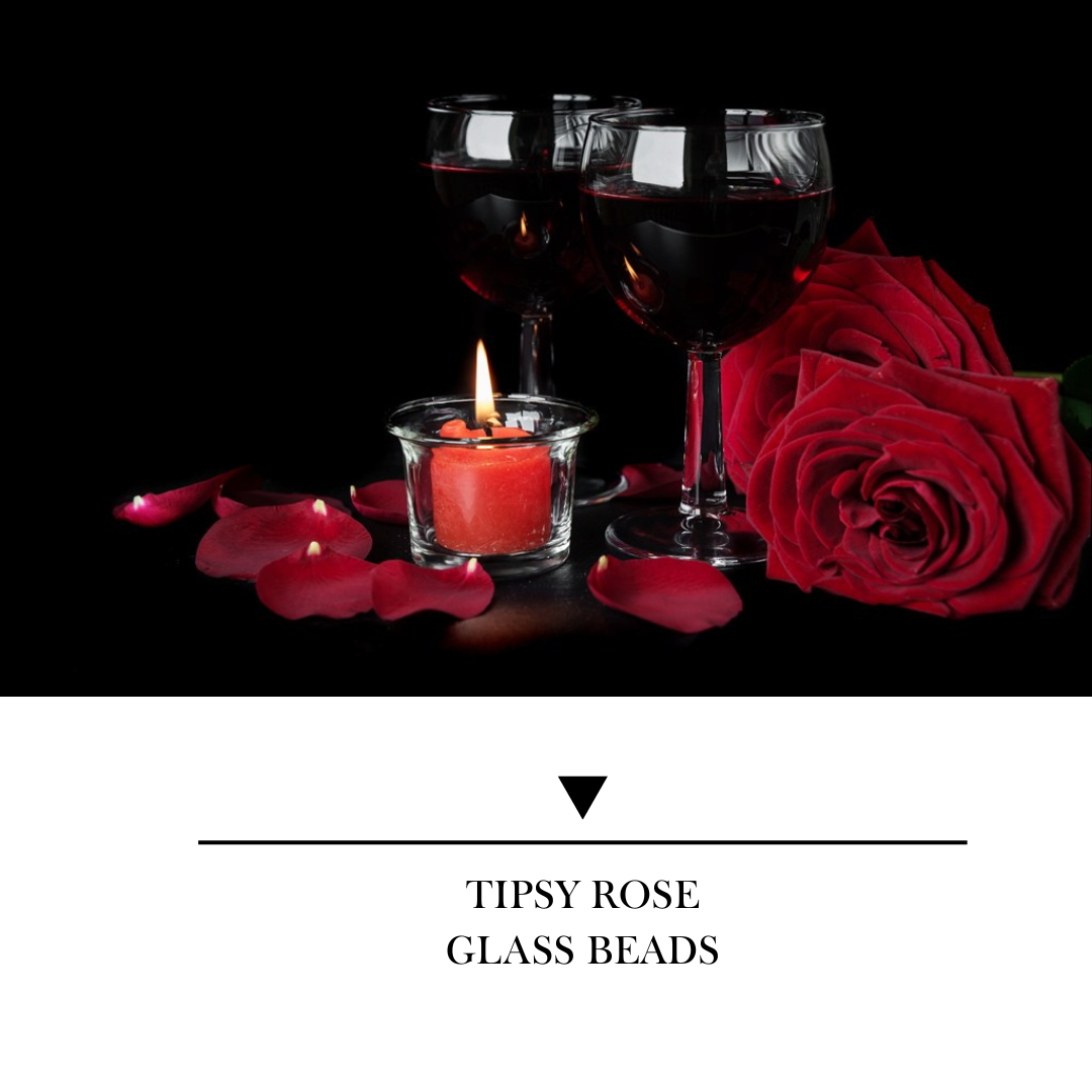 【YUMI OZ CUP 】Tipsy Rose Glass Beads-A25