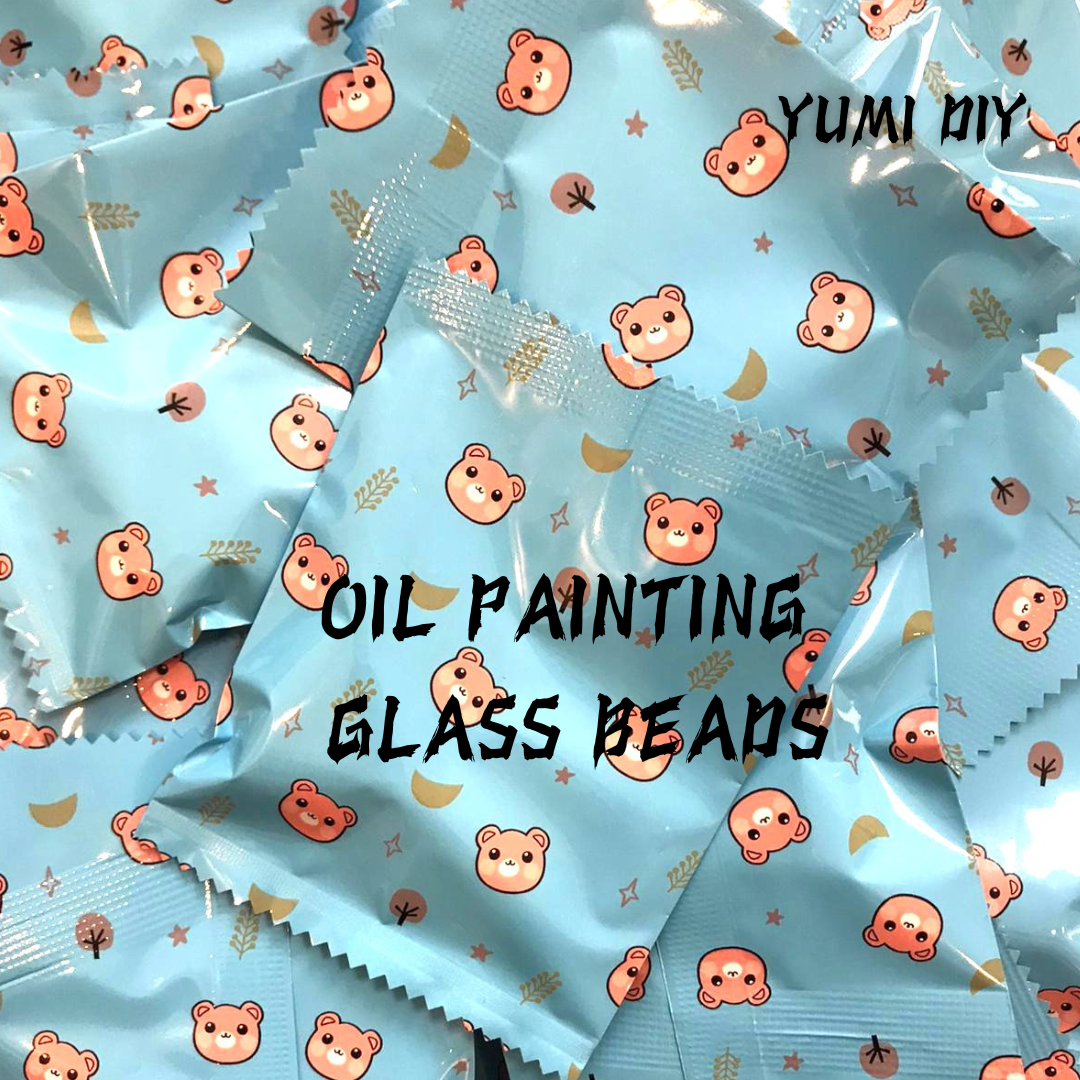 【Charm Magic 】Oil Painting Glass Beads Lucky Bags