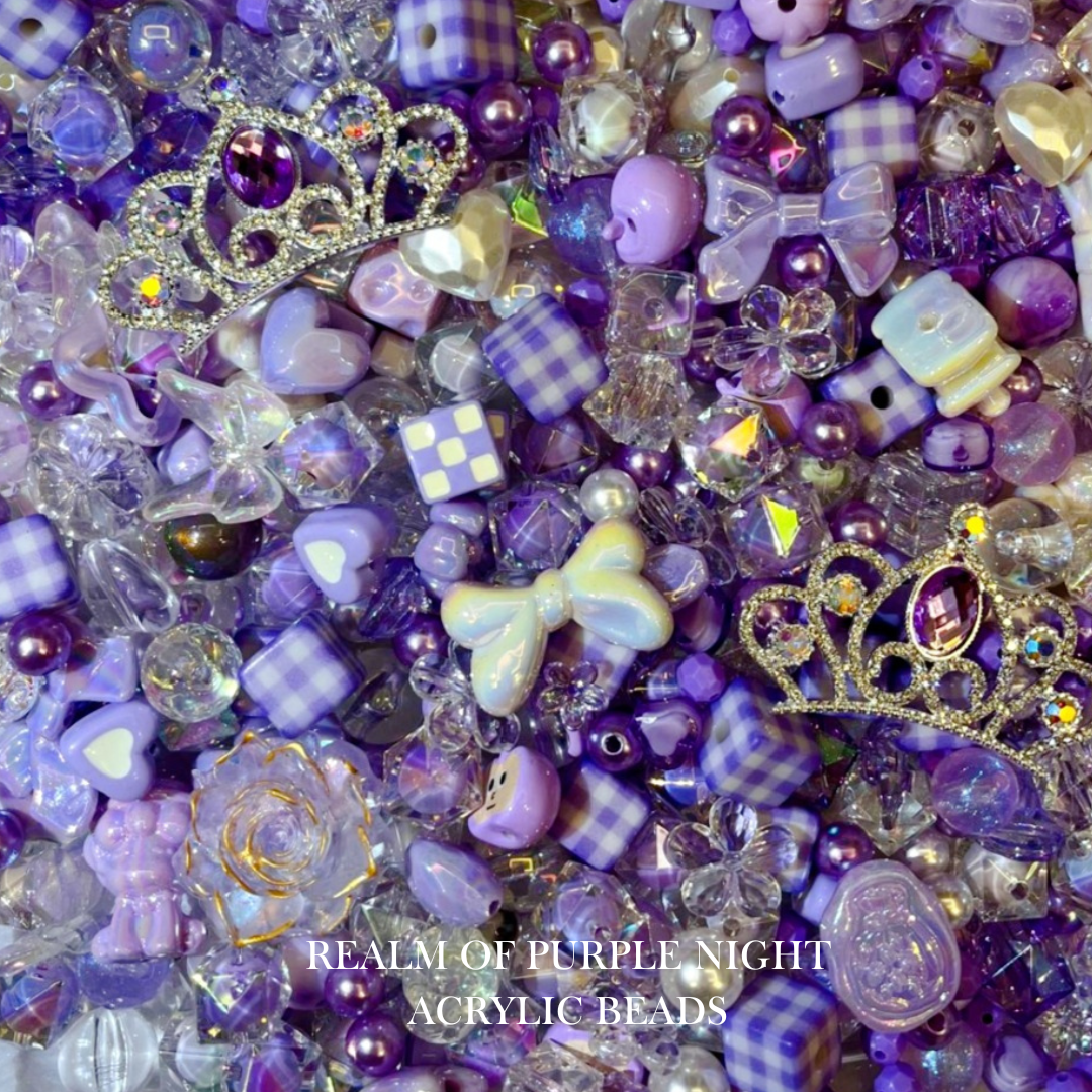 【YUMI OZ CUP 】Realm of Purple Night Acrylic Beads-B10