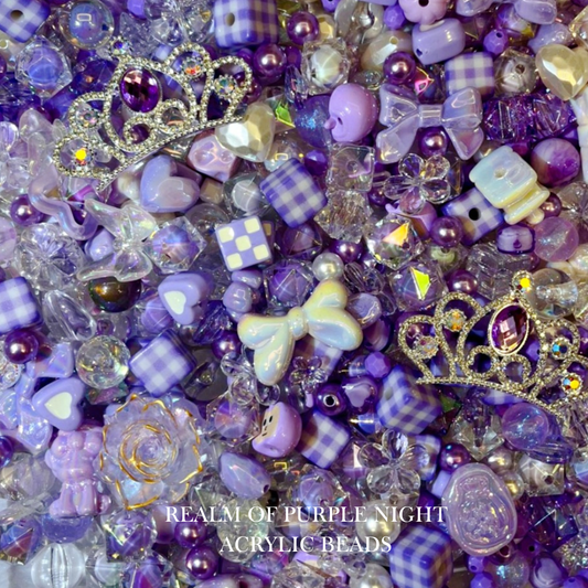 【YUMI OZ CUP 】Realm of Purple Night Acrylic Beads-B10