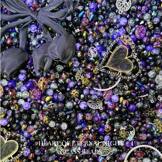 【YUMI OZ CUP 】Heart Of Eternal Night Glass Beads-A1