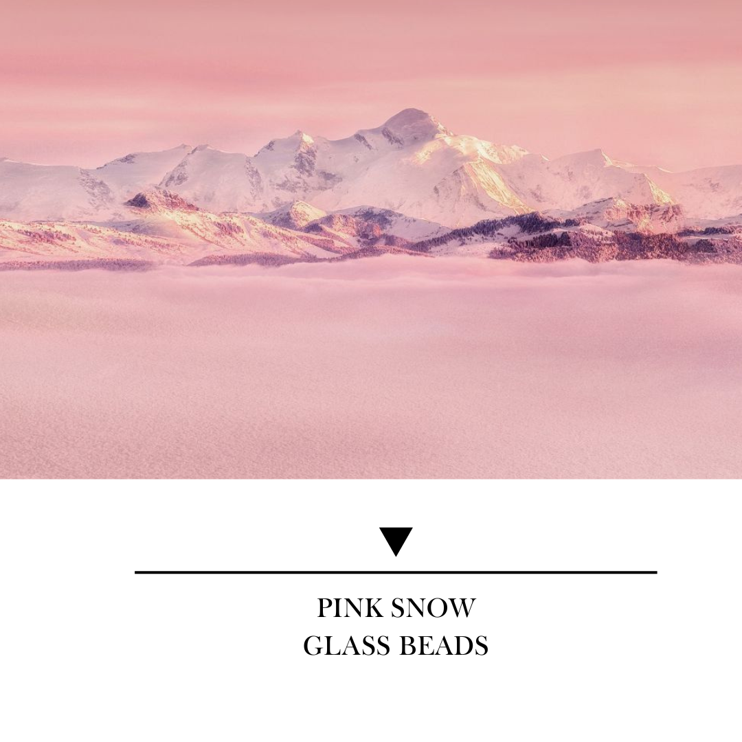 【YUMI OZ CUP 】Pink Snow Glass Beads-A21