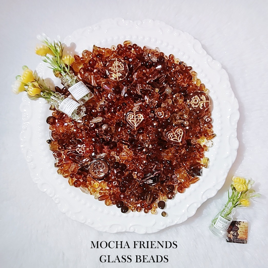 【YUMI OZ CUP 】Mocha Friends Glass Beads-A14
