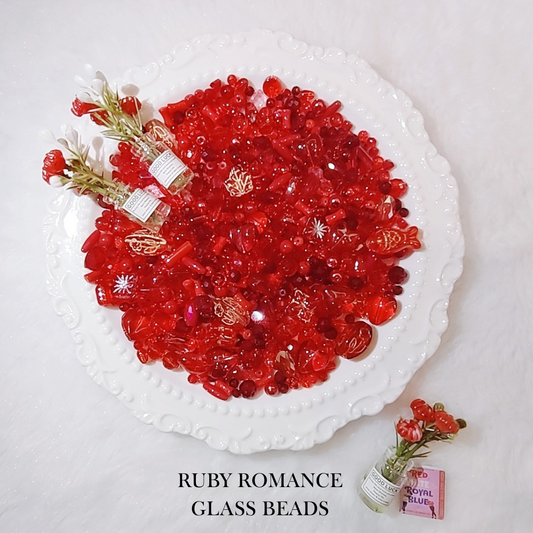 【YUMI OZ CUP 】Ruby Romance Glass Beads-A4