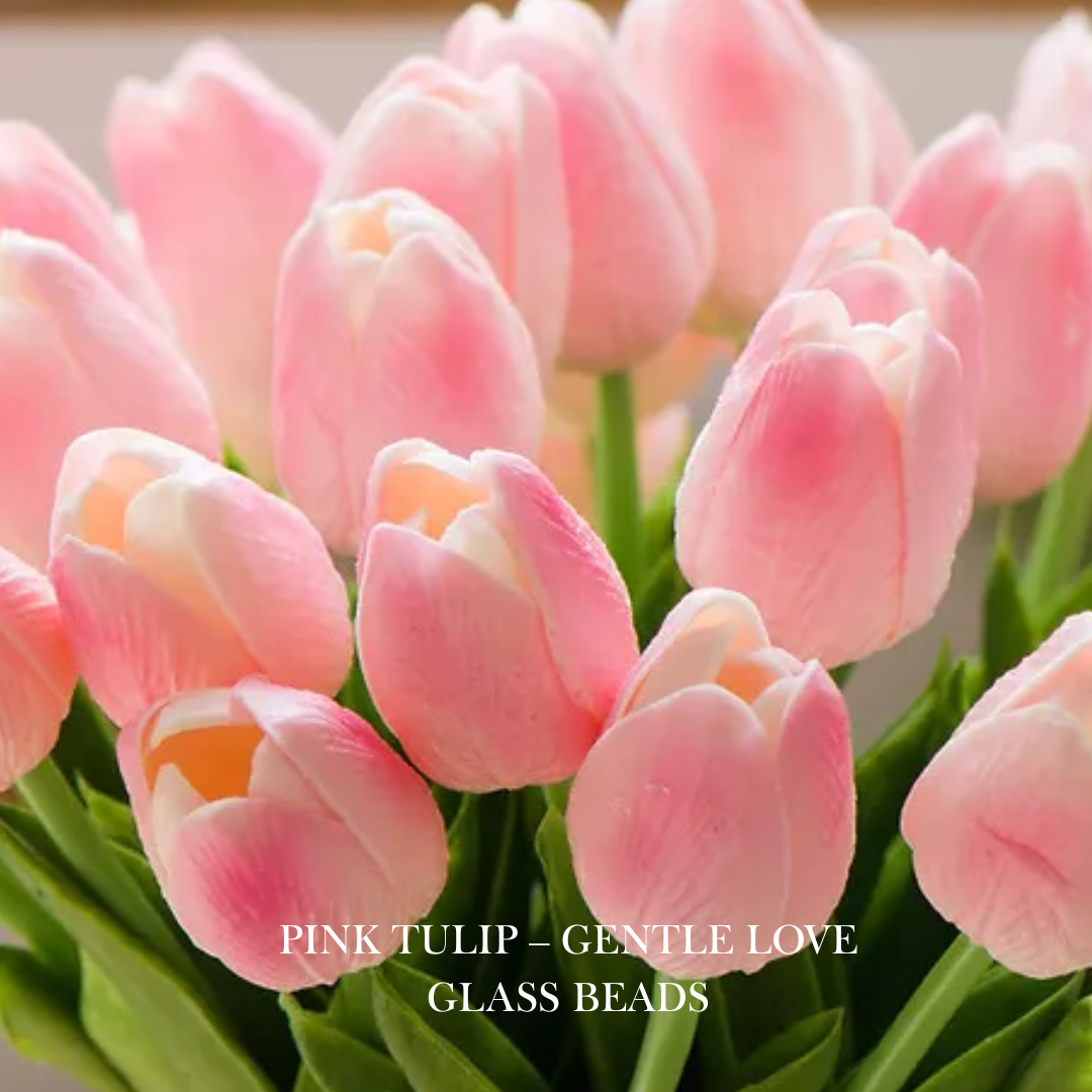 【YUMI ML CUP】Pink Tulip – Gentle Love Glass beads-A28