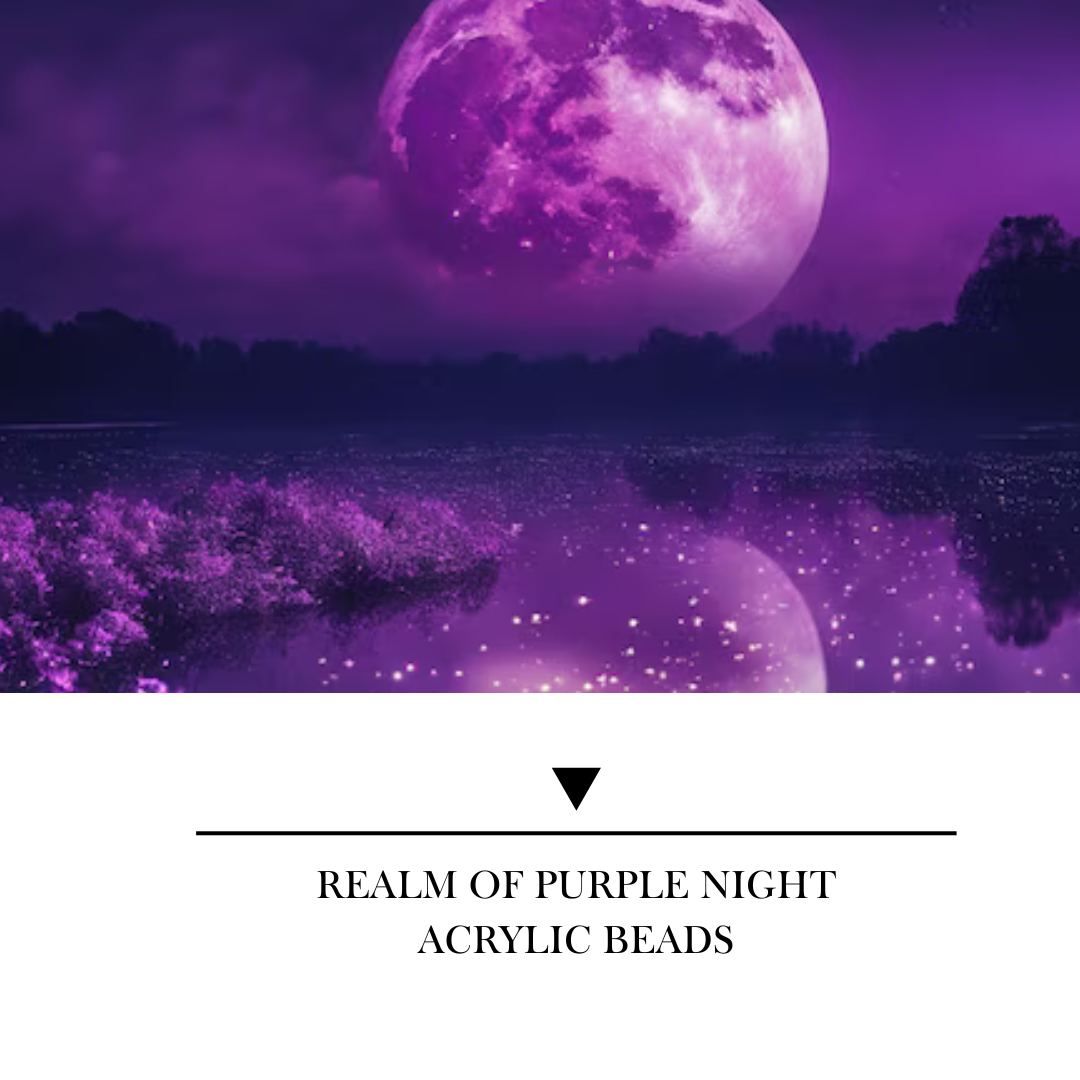 【YUMI OZ CUP 】Realm of Purple Night Acrylic Beads-B10