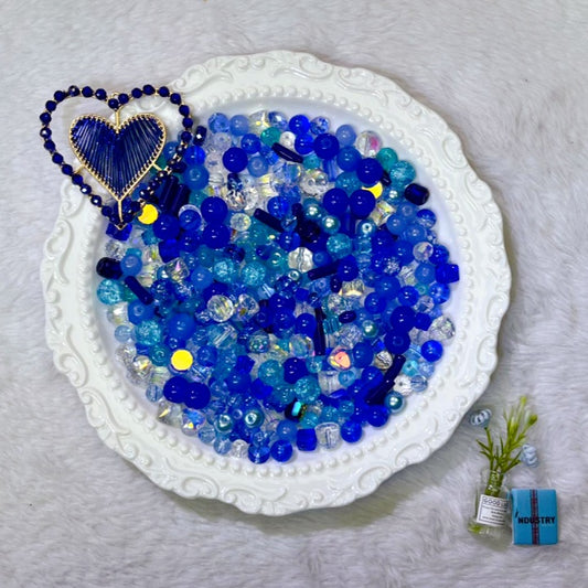 【YUMI ML CUP】Galaxy Blue Isle Crystal Glass Beads-A29