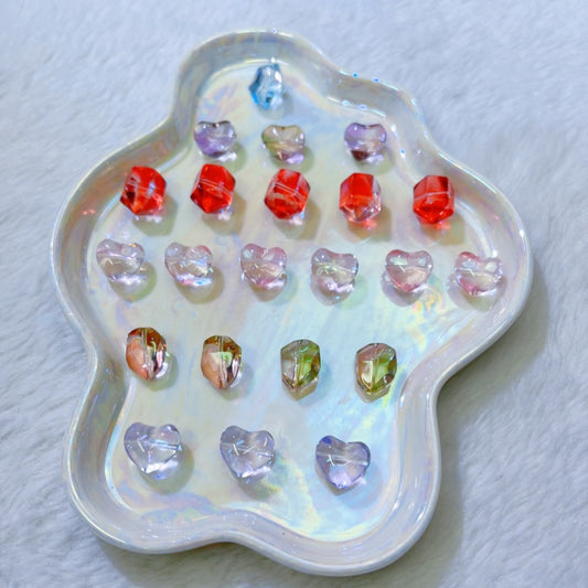 【YUMI-E】Love Unmoved Shaped Glass Beads-E3