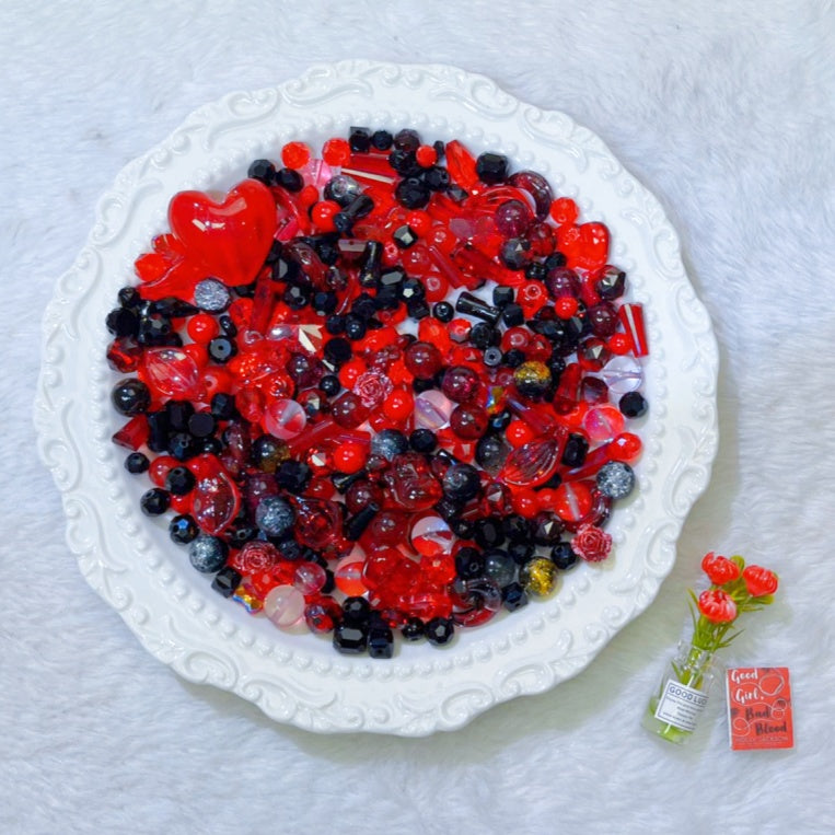 【YUMI ML CUP】Nightflame Red Glass Beads-A30