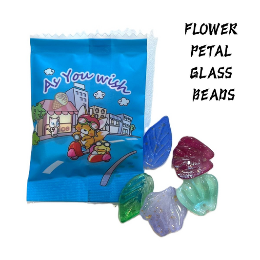 【YUMI Match Game 】Flower Petal Glass Beads Lucky Bags