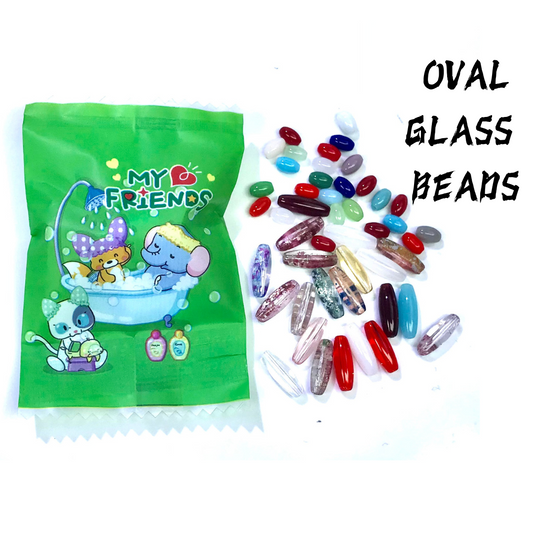 【YUMI Match Game 】Oval Glass Beads Lucky Bags